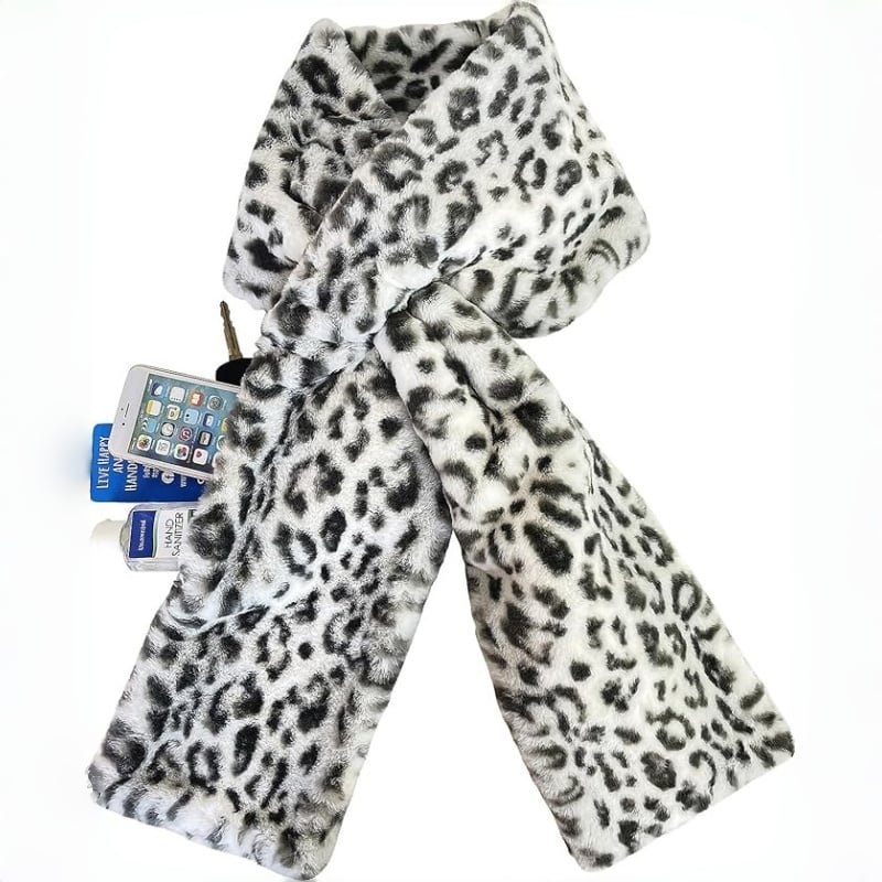 🎁Christmas Sale 49% OFF❄️ Faux-Fur Pull-Through Scarf with Hidden Pocket