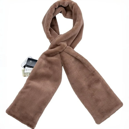 🎁Christmas Sale 49% OFF❄️ Faux-Fur Pull-Through Scarf with Hidden Pocket