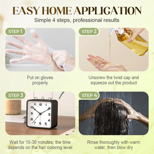 207ml Tintura per capelli all'estratto vegetale per capelli grigi